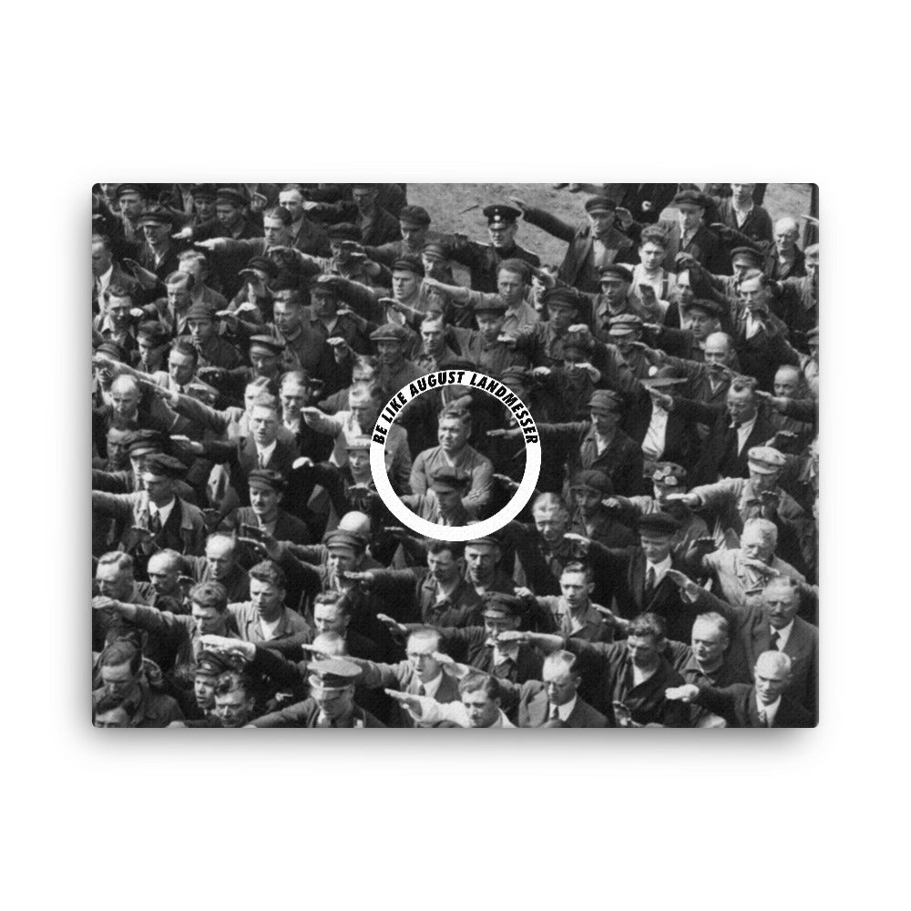 August Landmesser Civil Disobedience Art Canvas