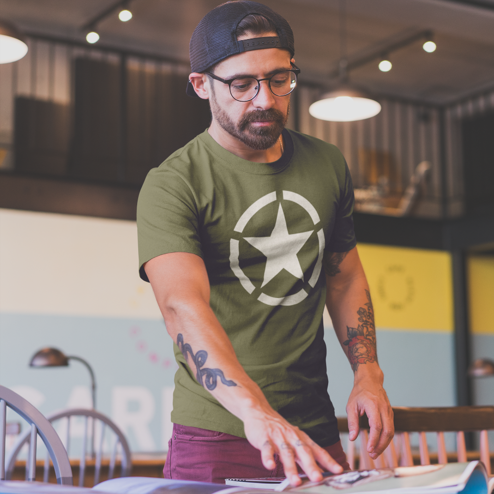WW2 Circled Star Graphic T-Shirt