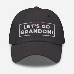 Let's Go Brandon Patch Trucker Hat Charcoal/White