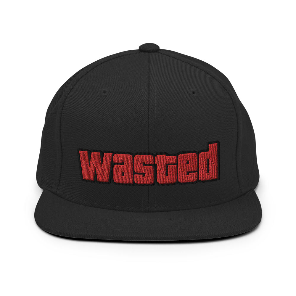 Wasted 3D Puff Embroidery Snapback Hat