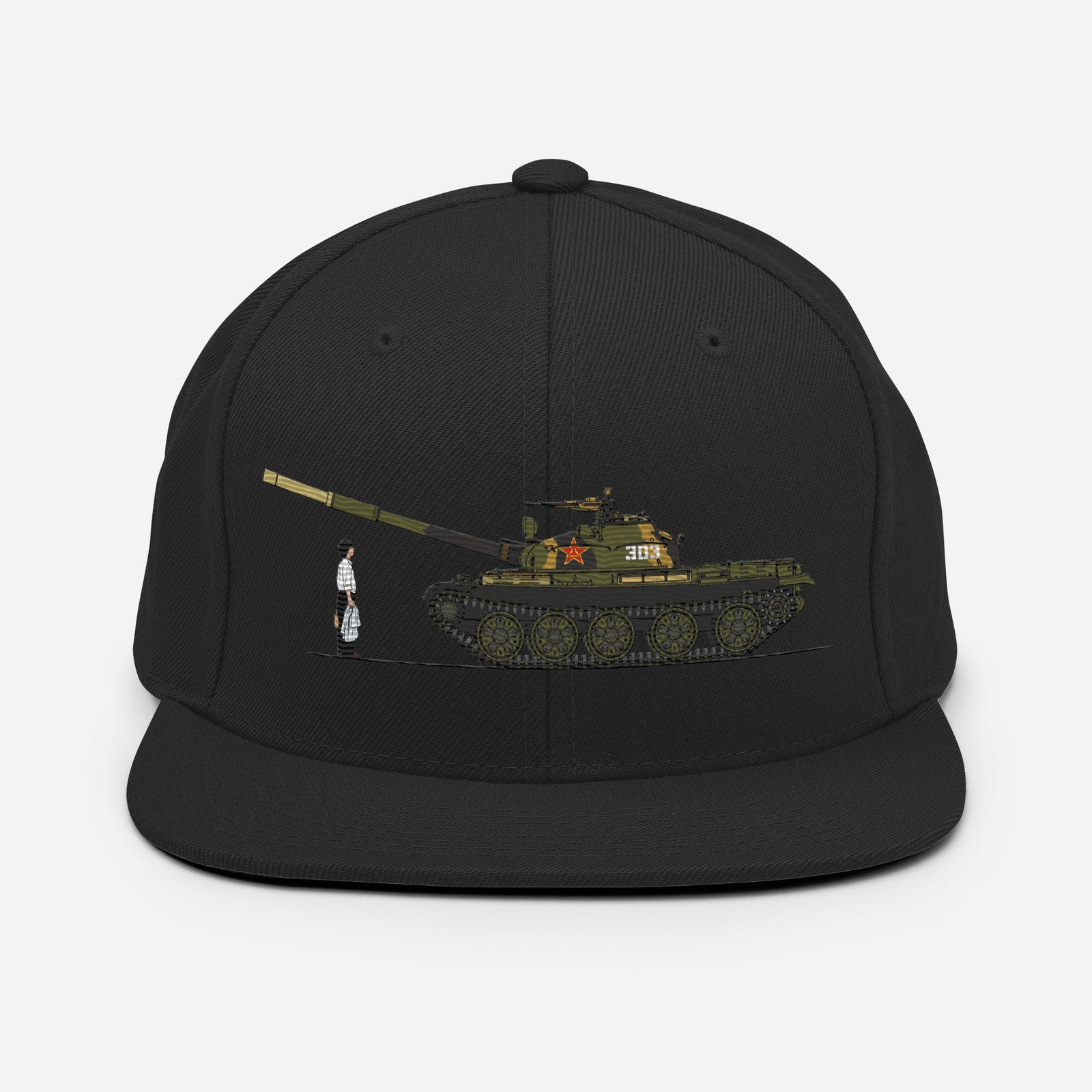 Tiananmen Tank Man Snapback Embroidered Hat