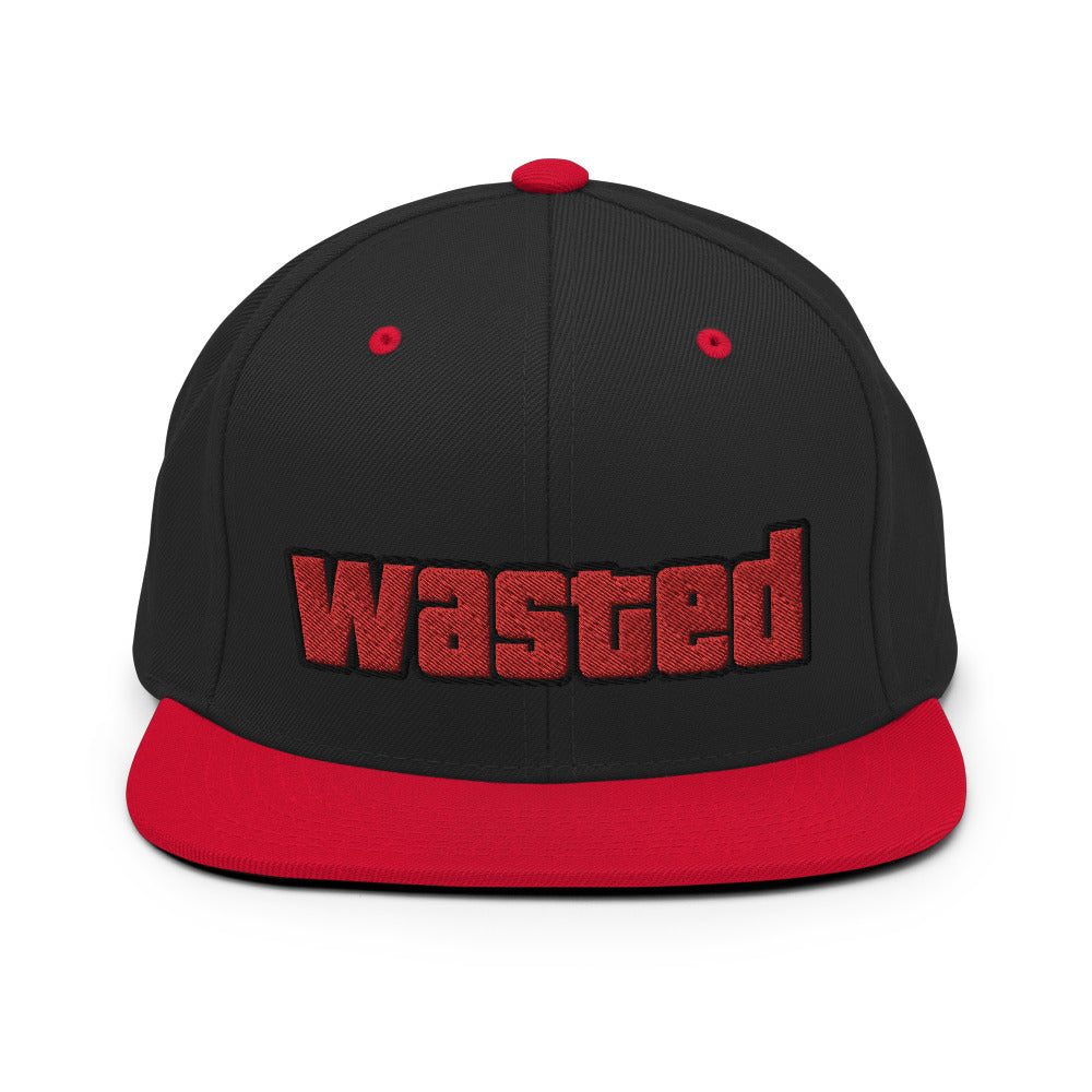 Wasted 3D Puff Embroidery Snapback Hat