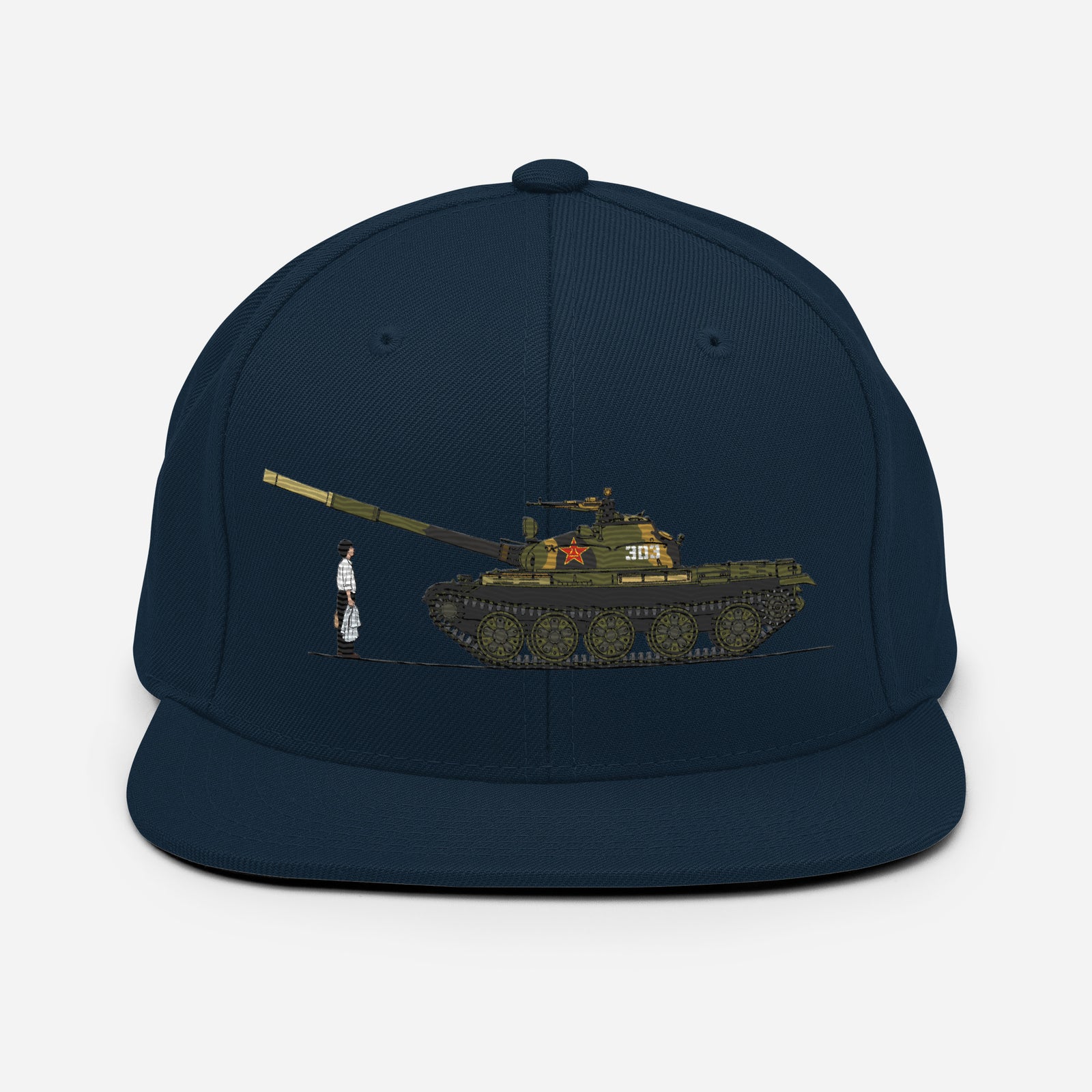 Tiananmen Tank Man Snapback Embroidered Hat