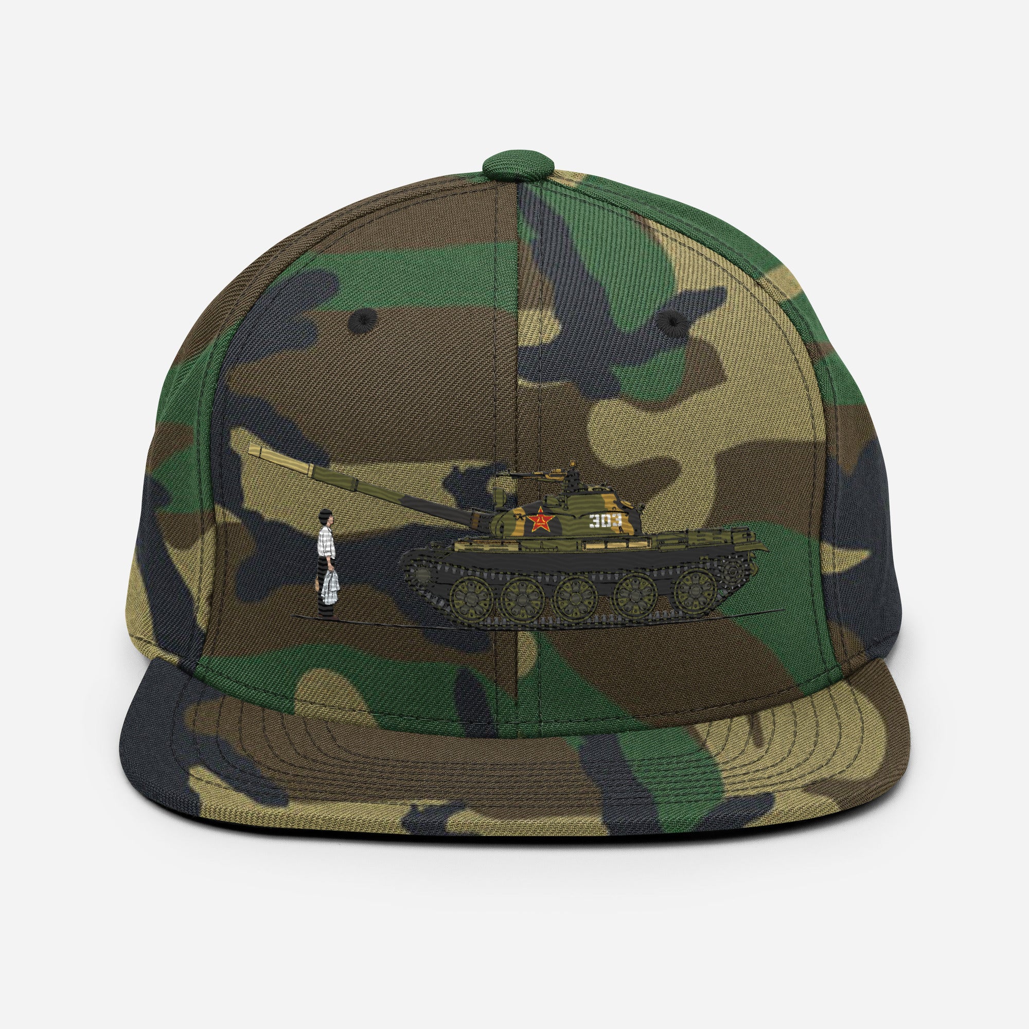 Tiananmen Tank Man Snapback Embroidered Hat