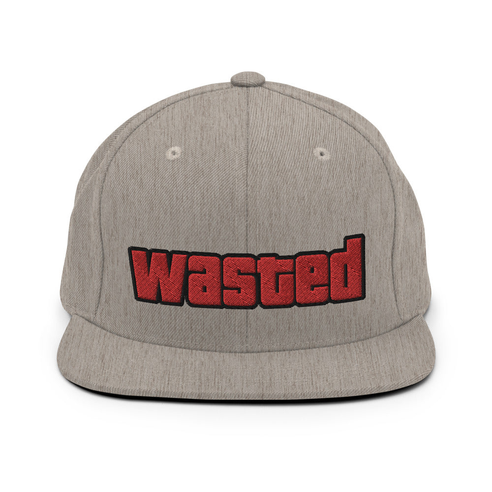 Wasted 3D Puff Embroidery Snapback Hat