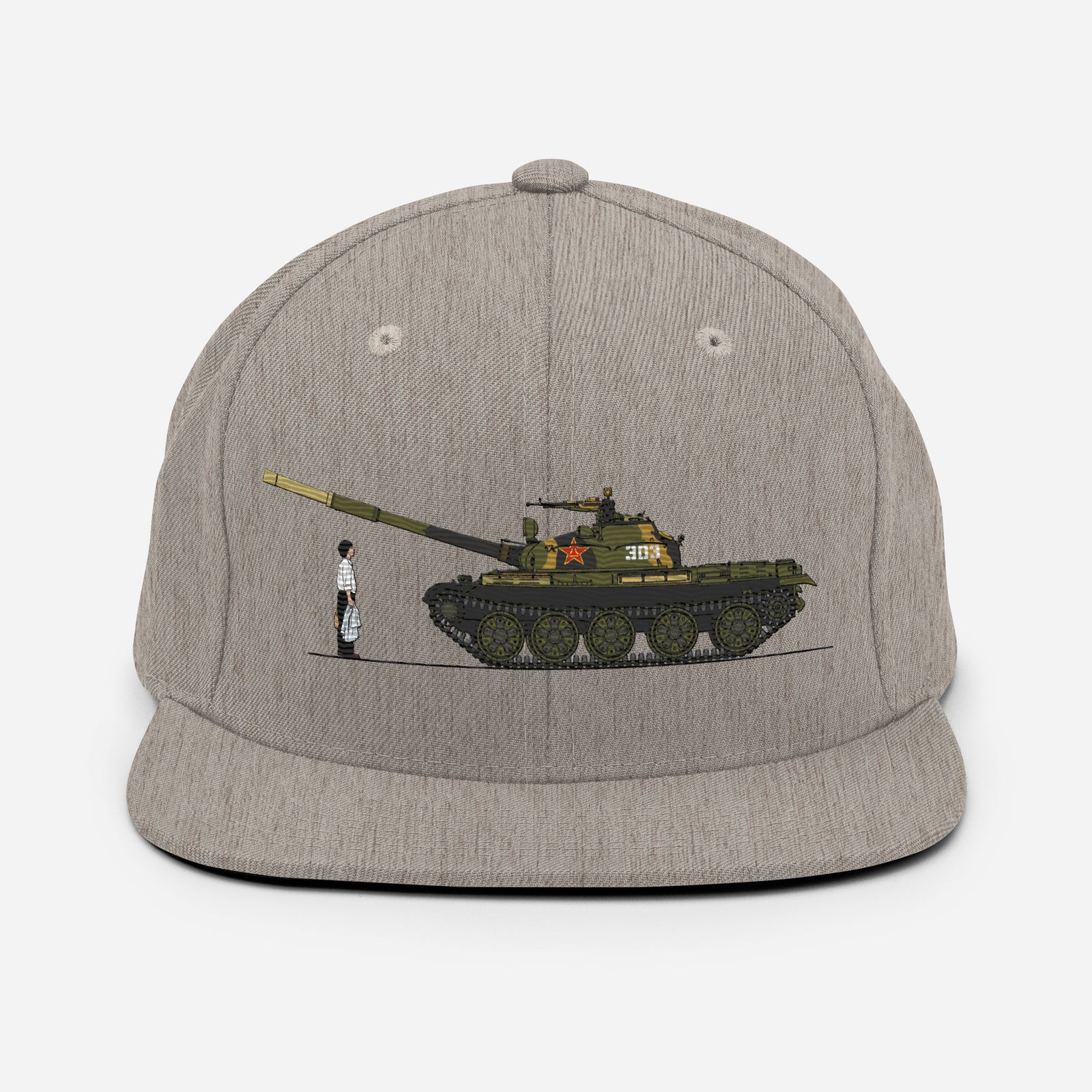 Tiananmen Tank Man Snapback Embroidered Hat