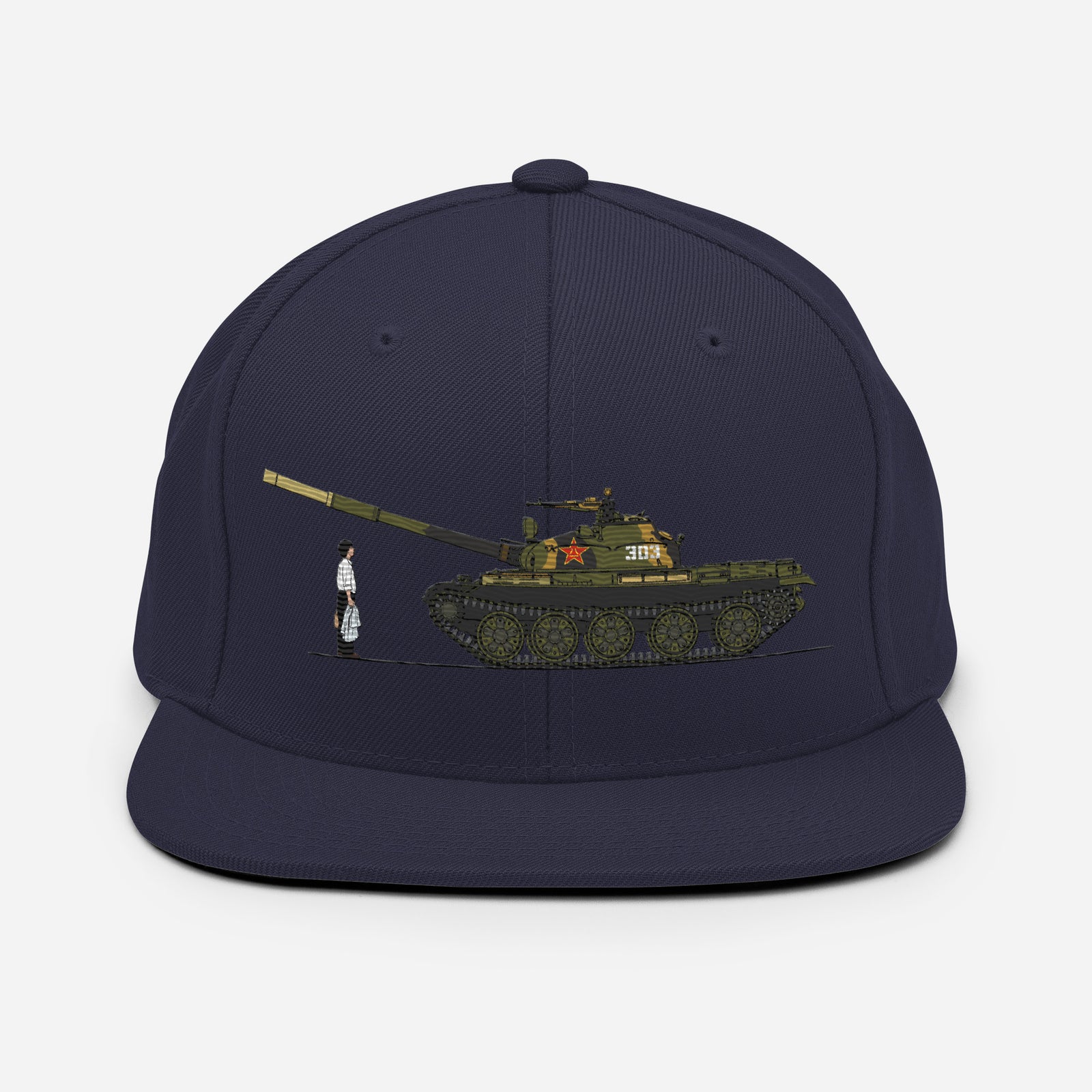 Tiananmen Tank Man Snapback Embroidered Hat