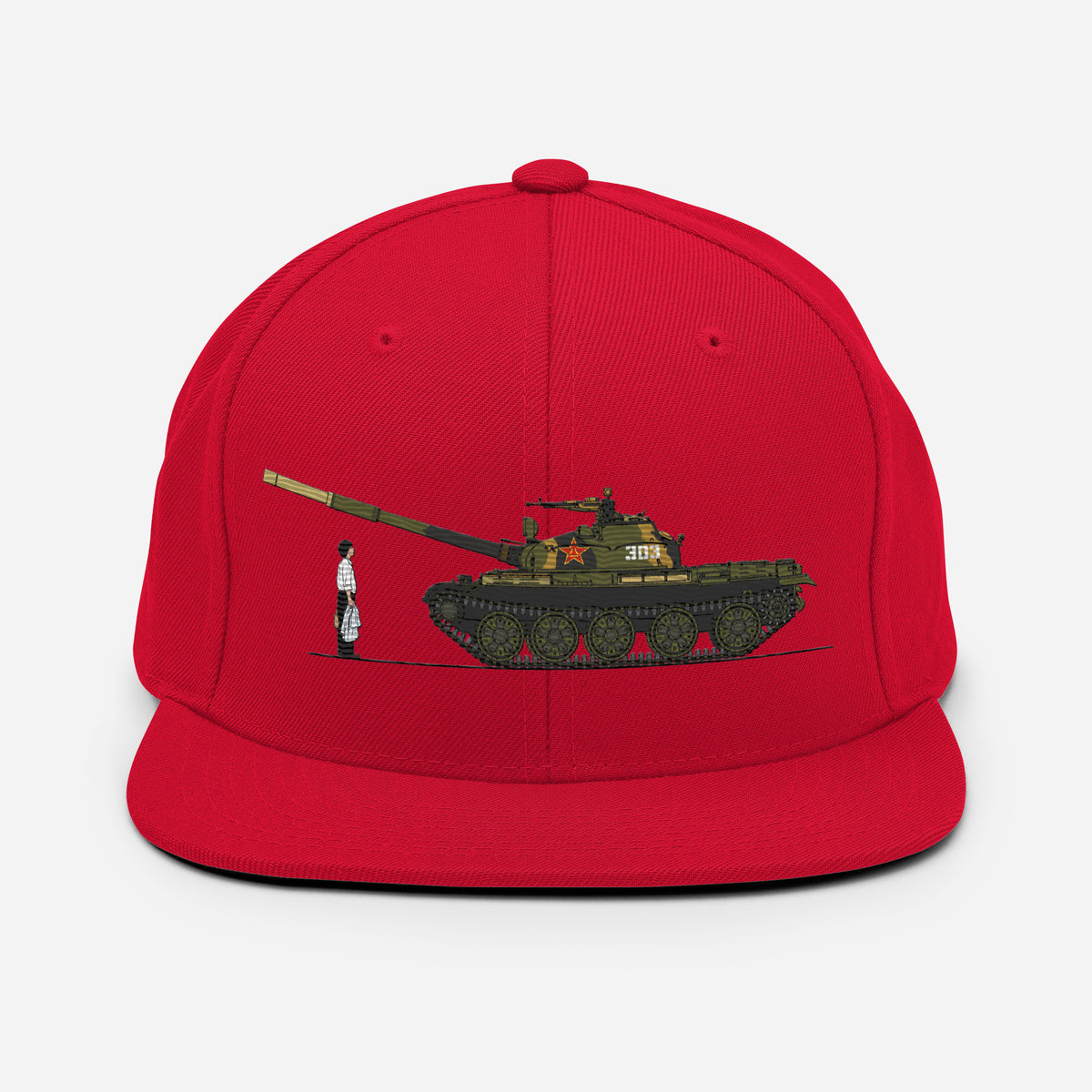 Tiananmen Tank Man Snapback Embroidered Hat