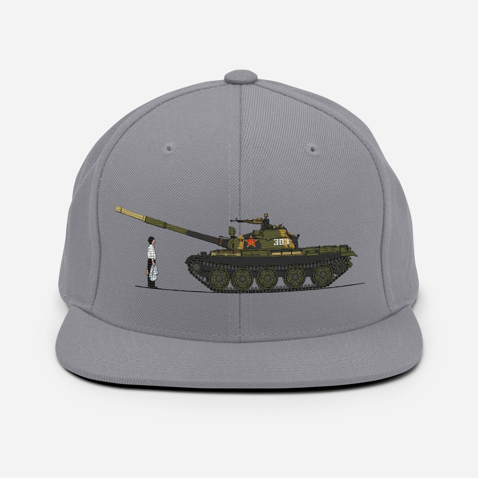 Tiananmen Tank Man Snapback Embroidered Hat