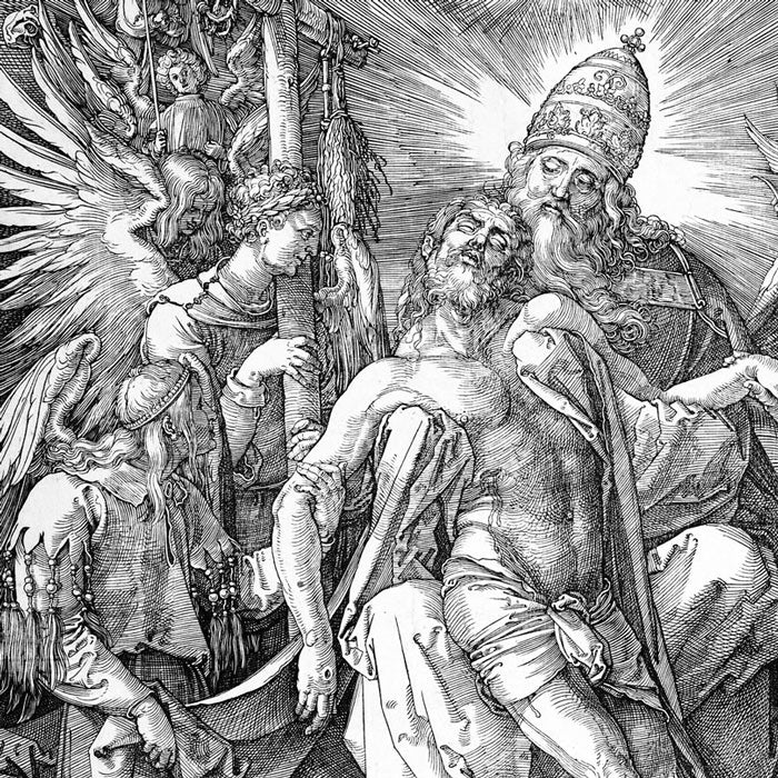 The Holy Trinity by Albrecht Durer Woodcut Reproduction Print