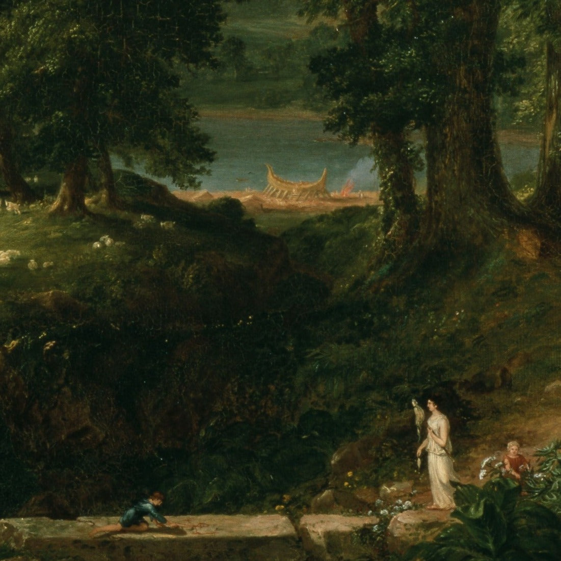 The Arcadian or Pastoral State Thomas Cole The Course of Empire Art Print