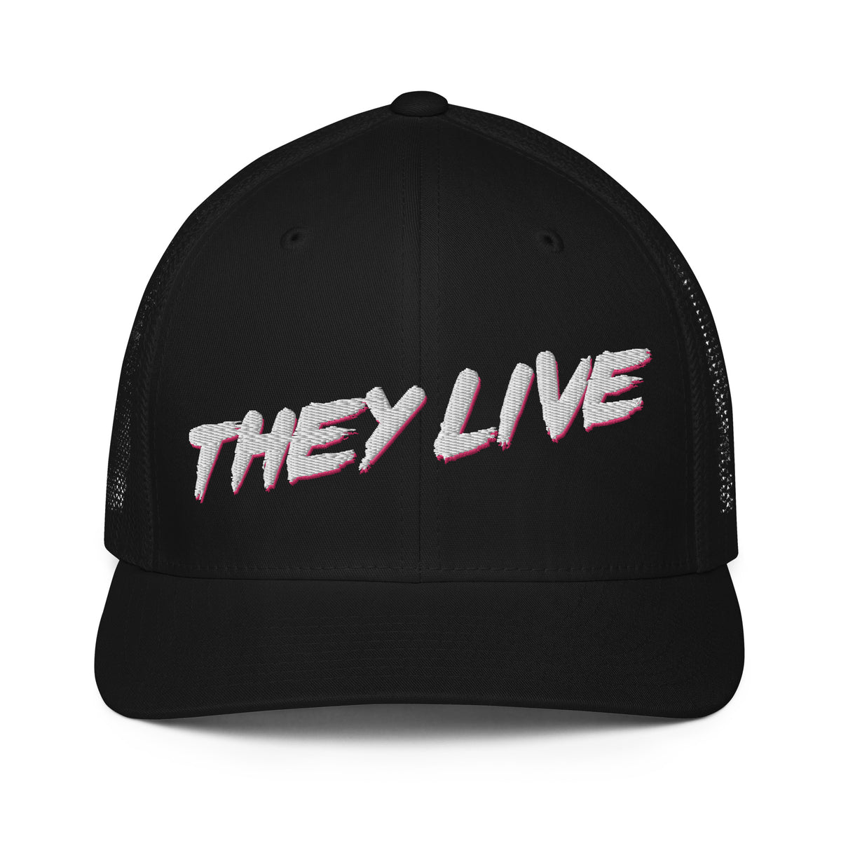 They Live Mesh Flexfit Trucker Cap