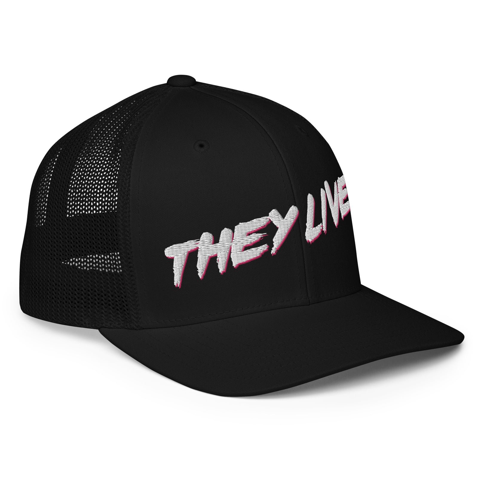 They Live Mesh Flexfit Trucker Cap