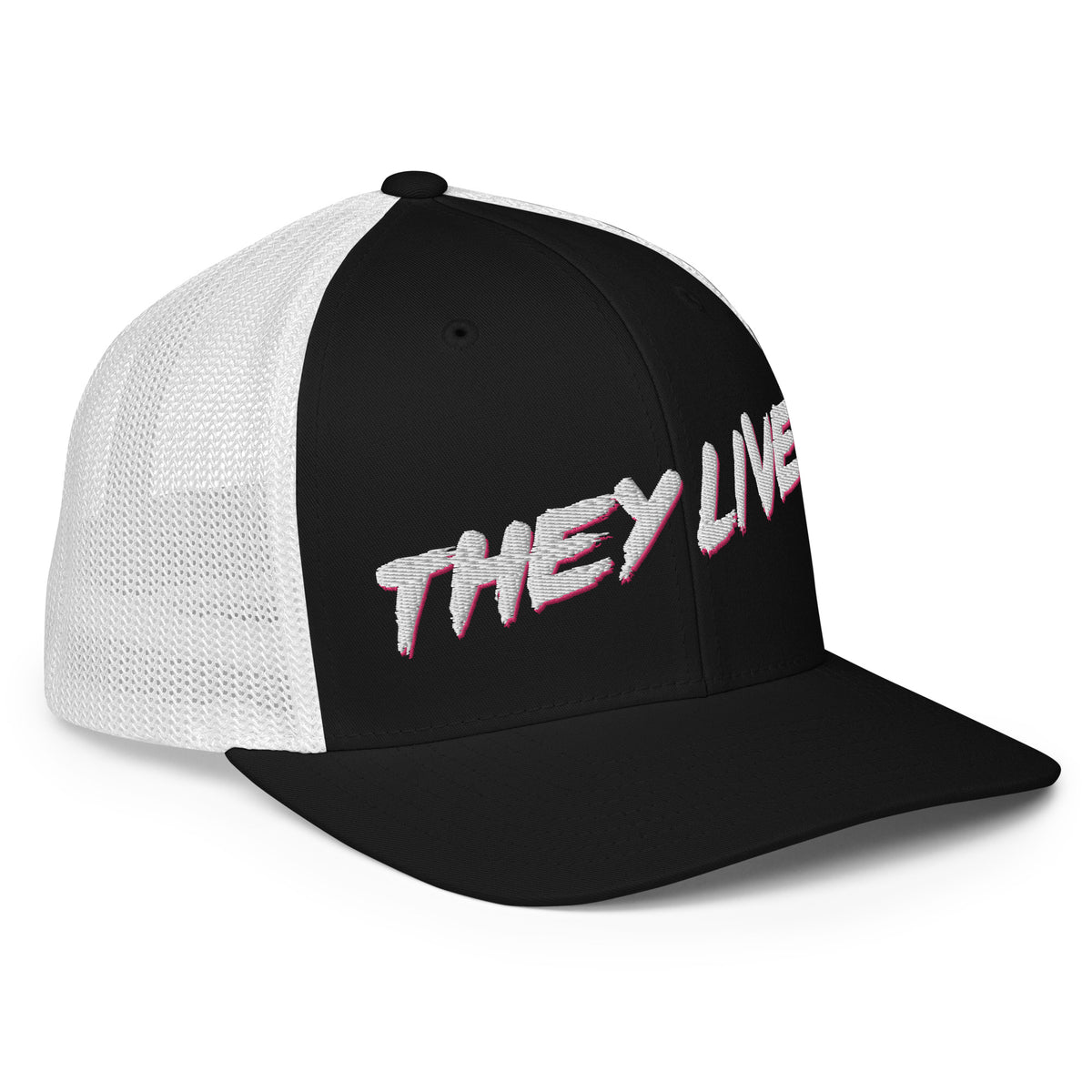 They Live Mesh Flexfit Trucker Cap