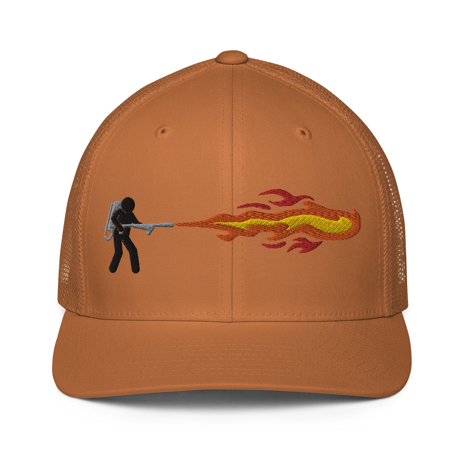 Flamethrower Mesh Flexfit Permacurv Trucker Cap