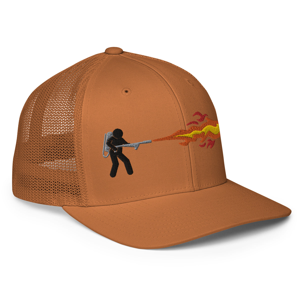Flamethrower Mesh Flexfit Permacurv Trucker Cap