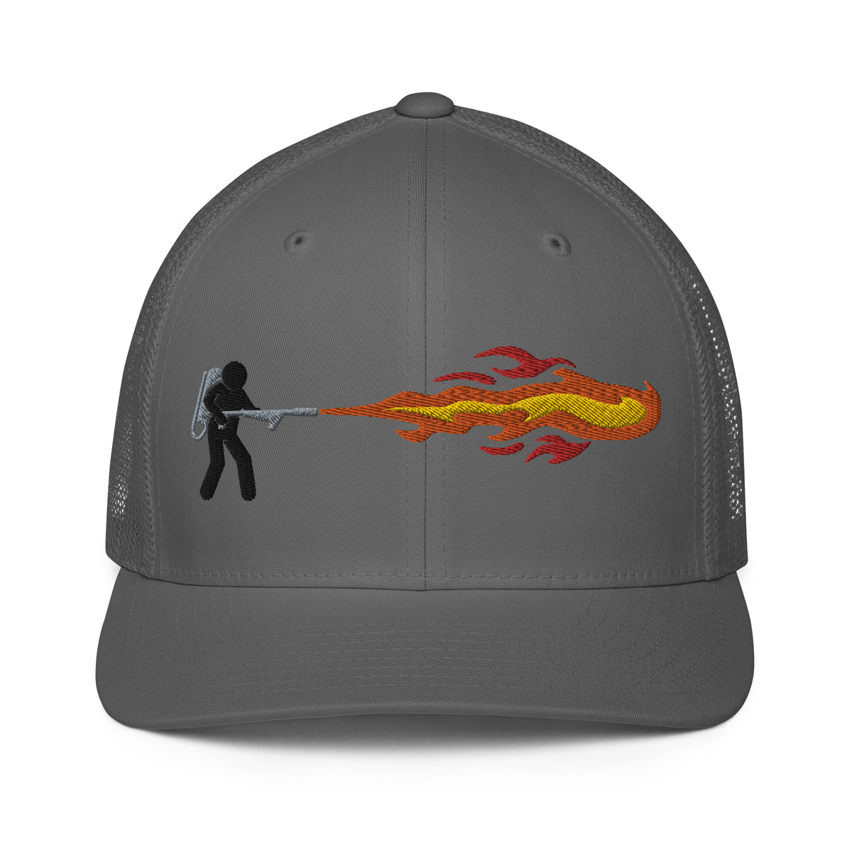 Flamethrower Mesh Flexfit Permacurv Trucker Cap