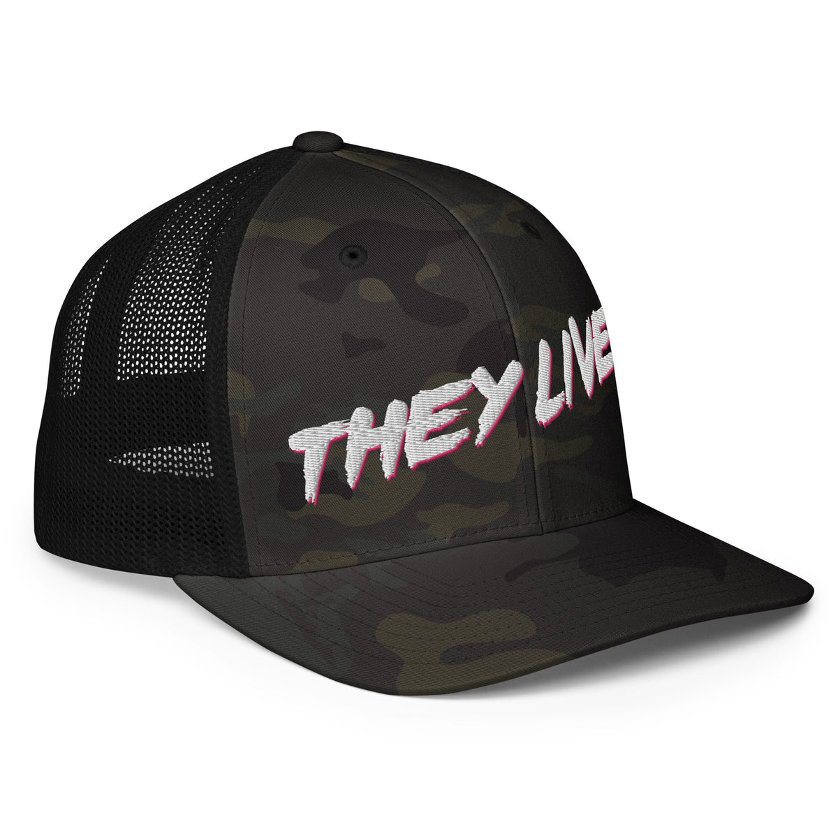 They Live Mesh Flexfit Trucker Cap