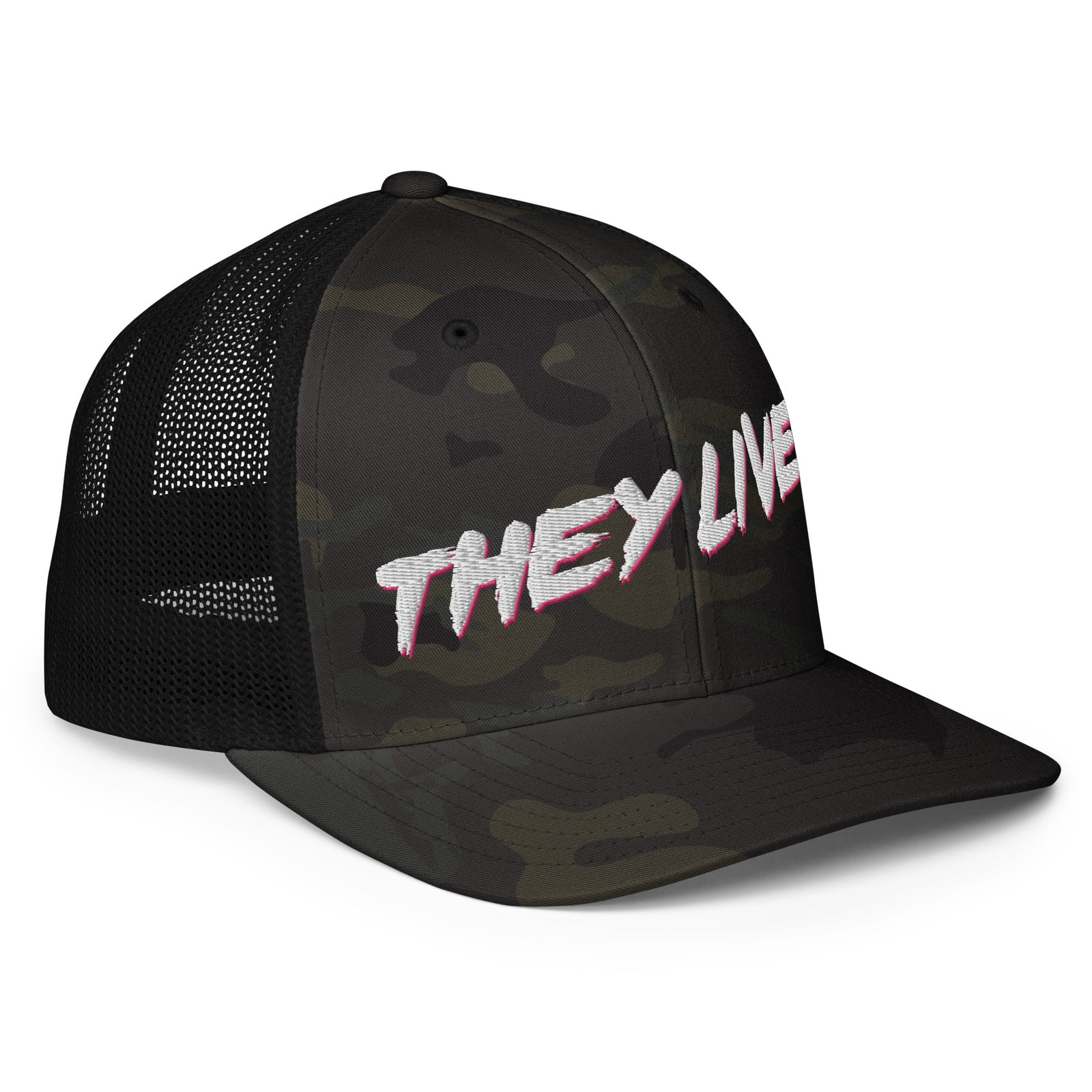 They Live Mesh Flexfit Trucker Cap