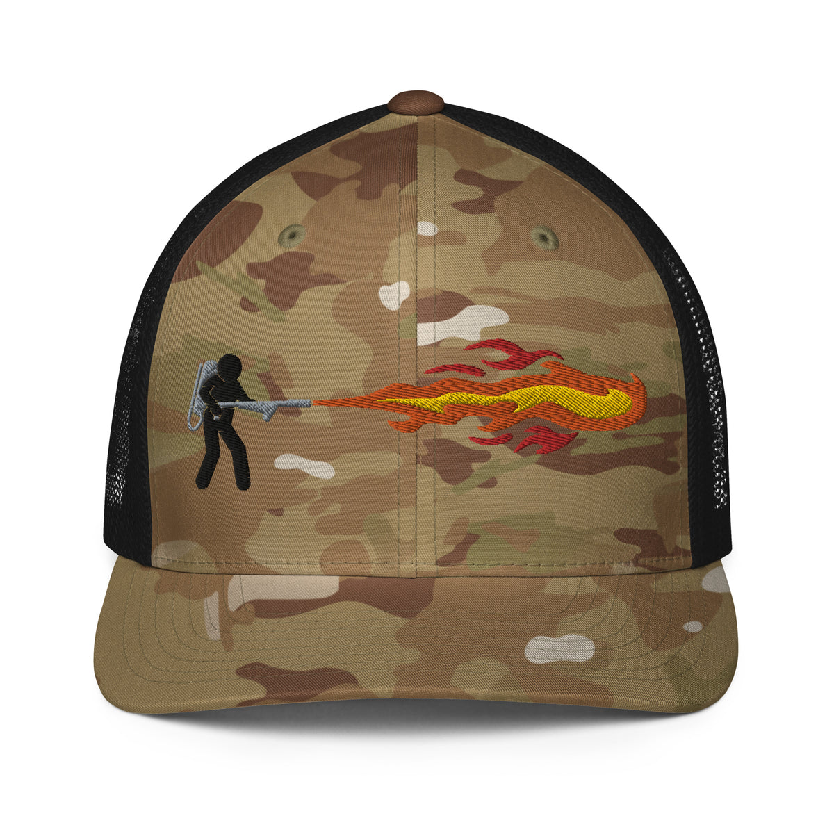 Flamethrower Mesh Flexfit Permacurv Trucker Cap