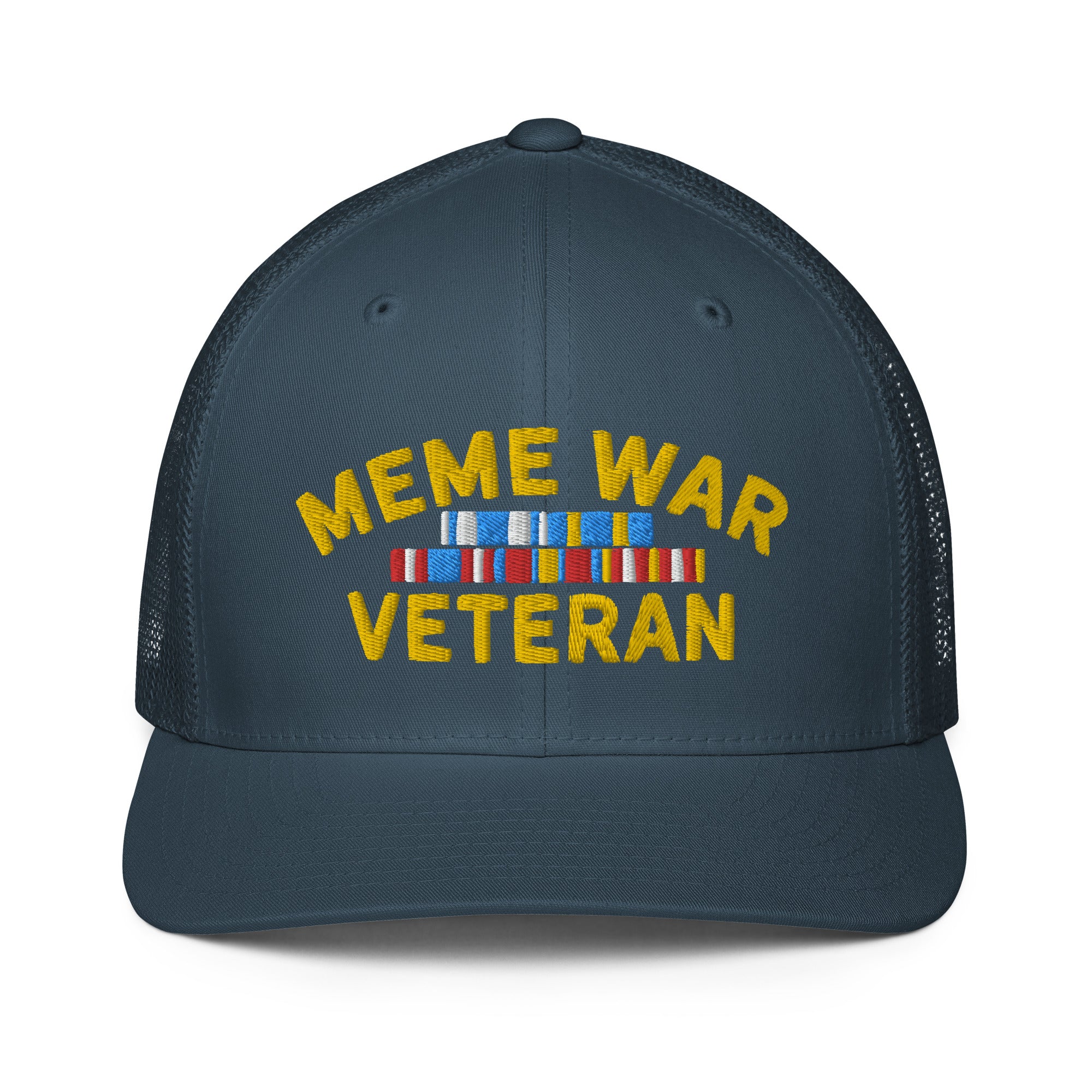 Meme War Veteran Closed-back Multicam Trucker Cap