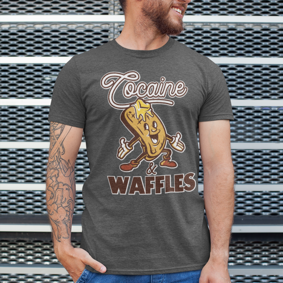Cocaine &amp; Waffles Tri-Blend T-Shirt