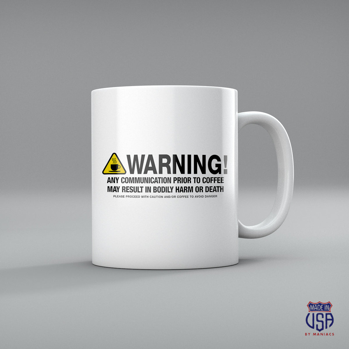 Morning Coffee Warning Mugs