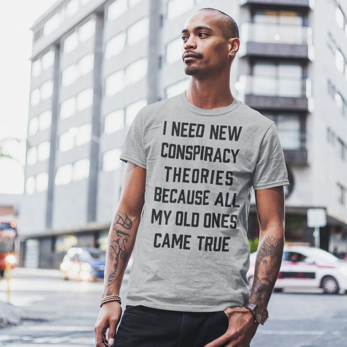 I Need New Conspiracy Theories Short-Sleeve Unisex T-Shirt