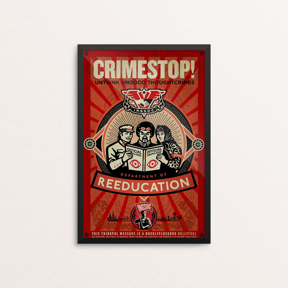INGSOC 1984 Thought Crime CRIMESTOP Poster