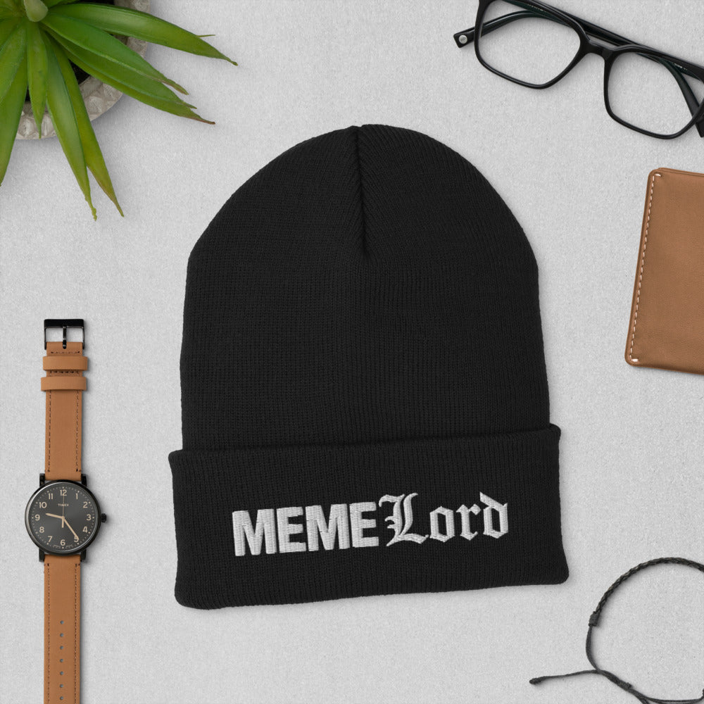 MEME Lord Cuffed Beanie
