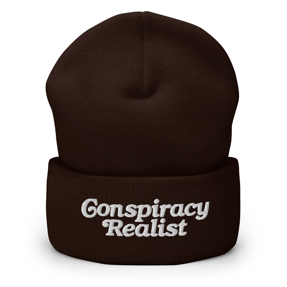 Conspiracy Realist Embroidered Cuffed Beanie
