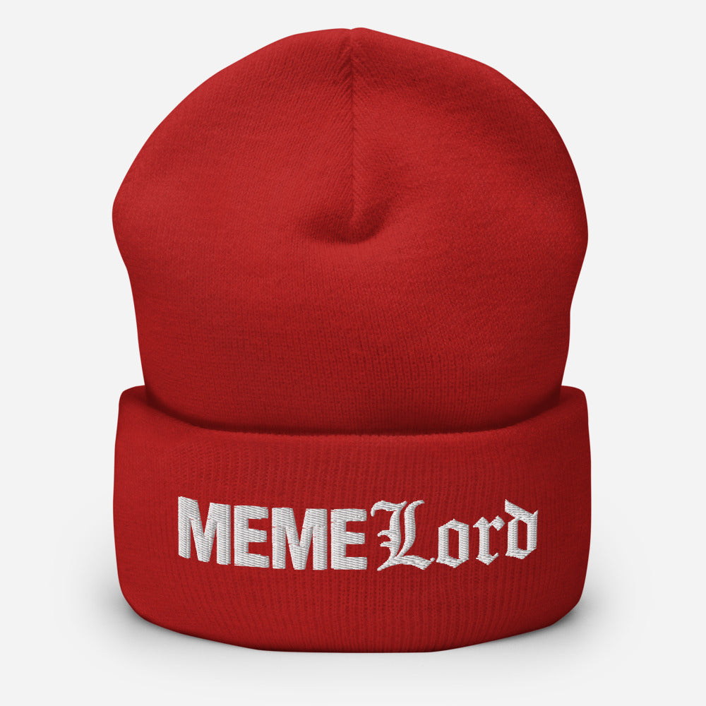 MEME Lord Cuffed Beanie