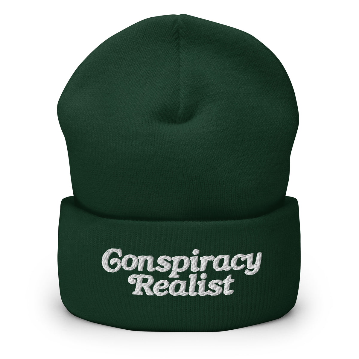 Conspiracy Realist Embroidered Cuffed Beanie