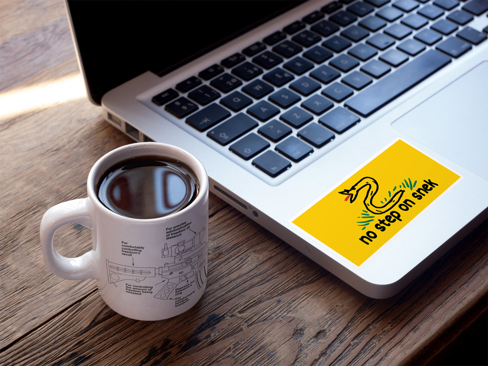 No Step On Snek Flag Stickers