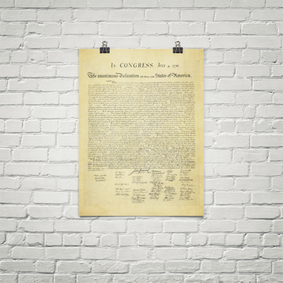 Declaration of Independence Print - Liberty Maniacs