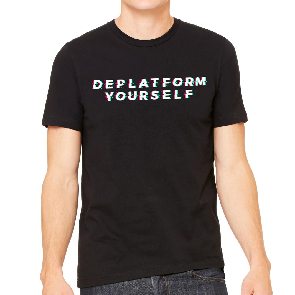 Deplatform Yourself Glitch T-Shirt