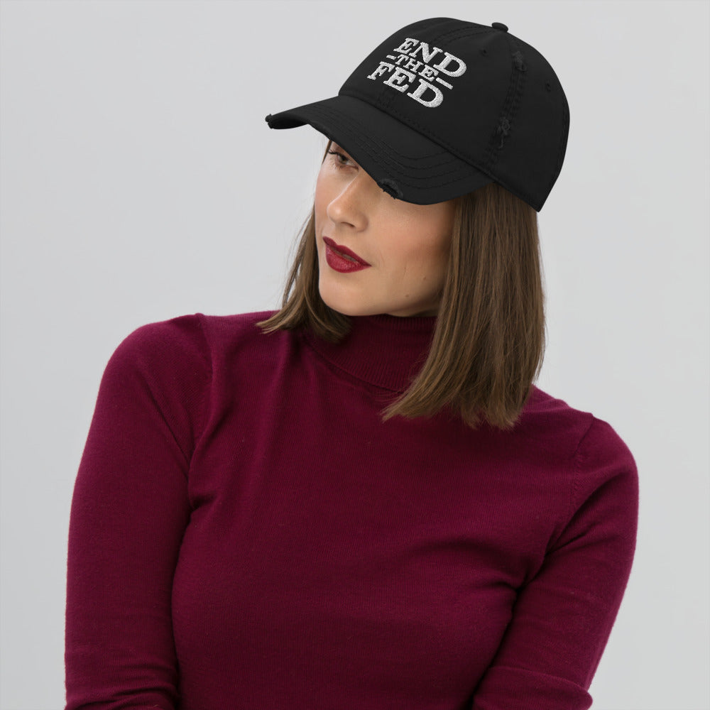 End the Fed Distressed Dad Hat