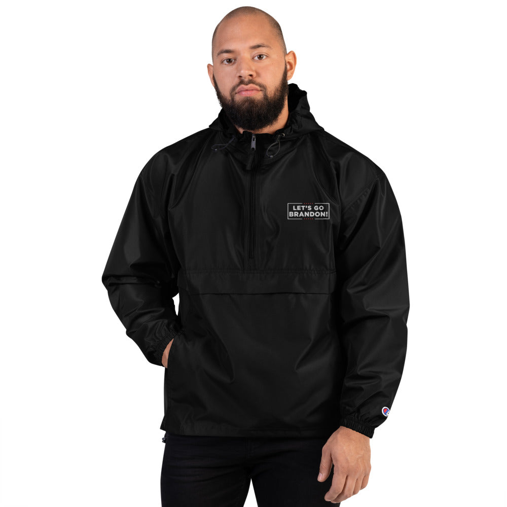 Let's Go Brandon Embroidered Champion Packable Jacket