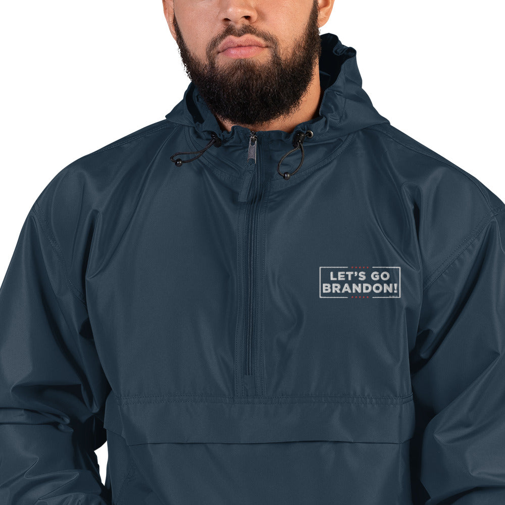 Let's Go Brandon Embroidered Champion Packable Jacket - Liberty