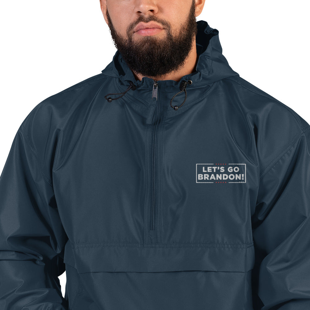 Let's Go Brandon Embroidered Champion Packable Jacket
