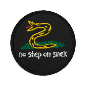 No Step On Snek Embroidered patches