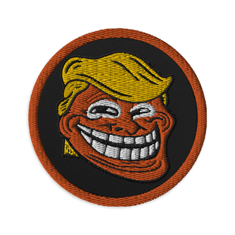 Orange Man Bad Troll Embroidered Morale Patch