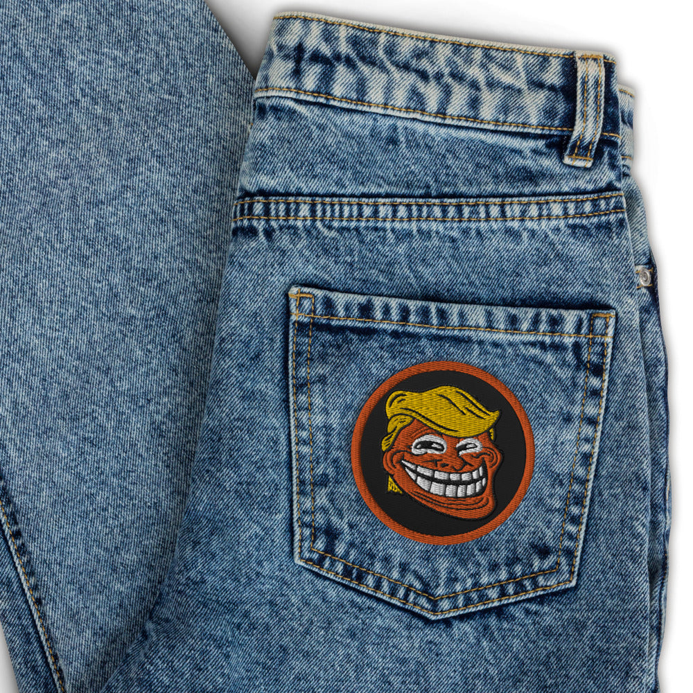 Orange Man Bad Troll Embroidered Morale Patch