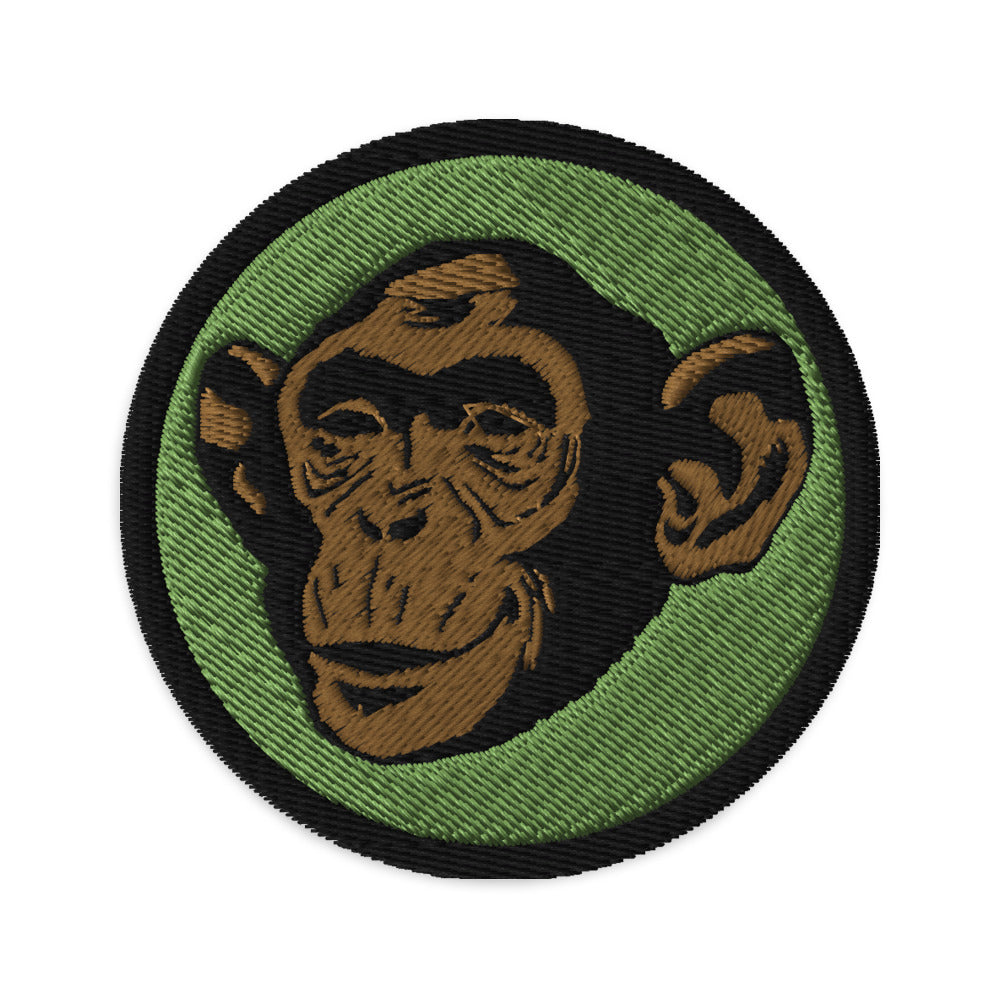 Smiling Chimp Embroidered Patch