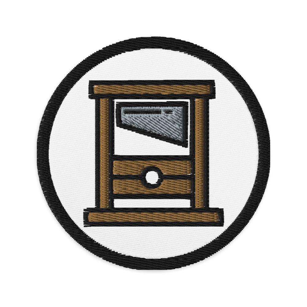 Guillotine Embroidered patches
