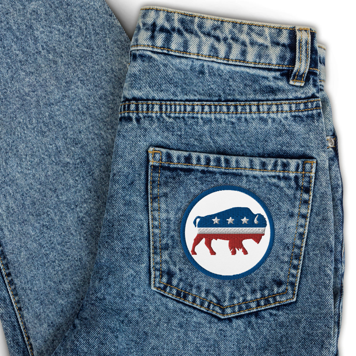 Independence Bison Embroidered Patch