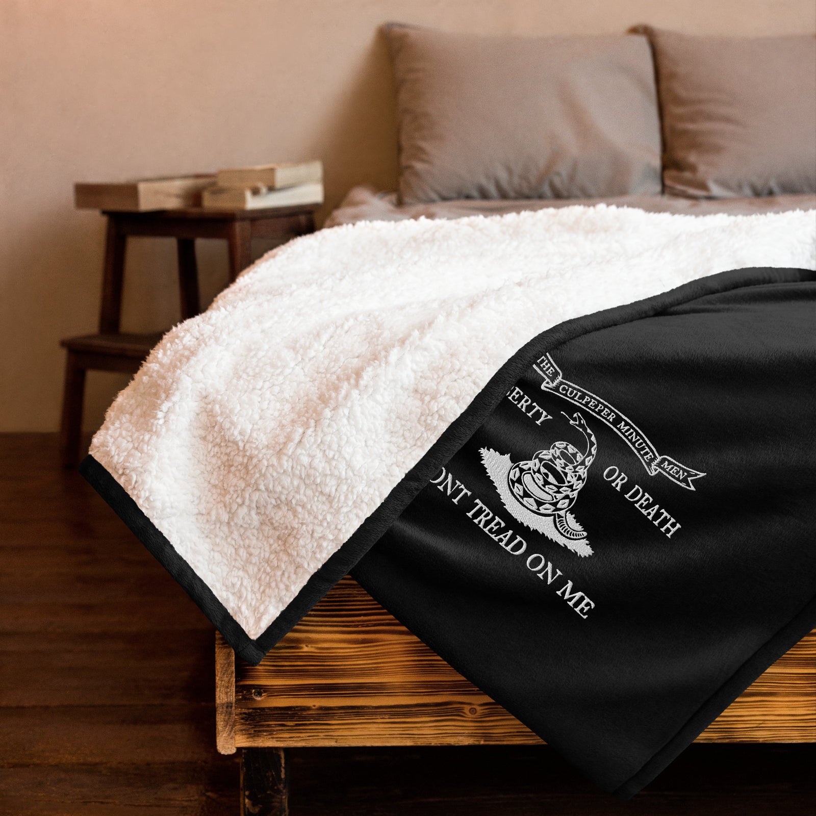 Culpeper Embroidered Sherpa Blanket