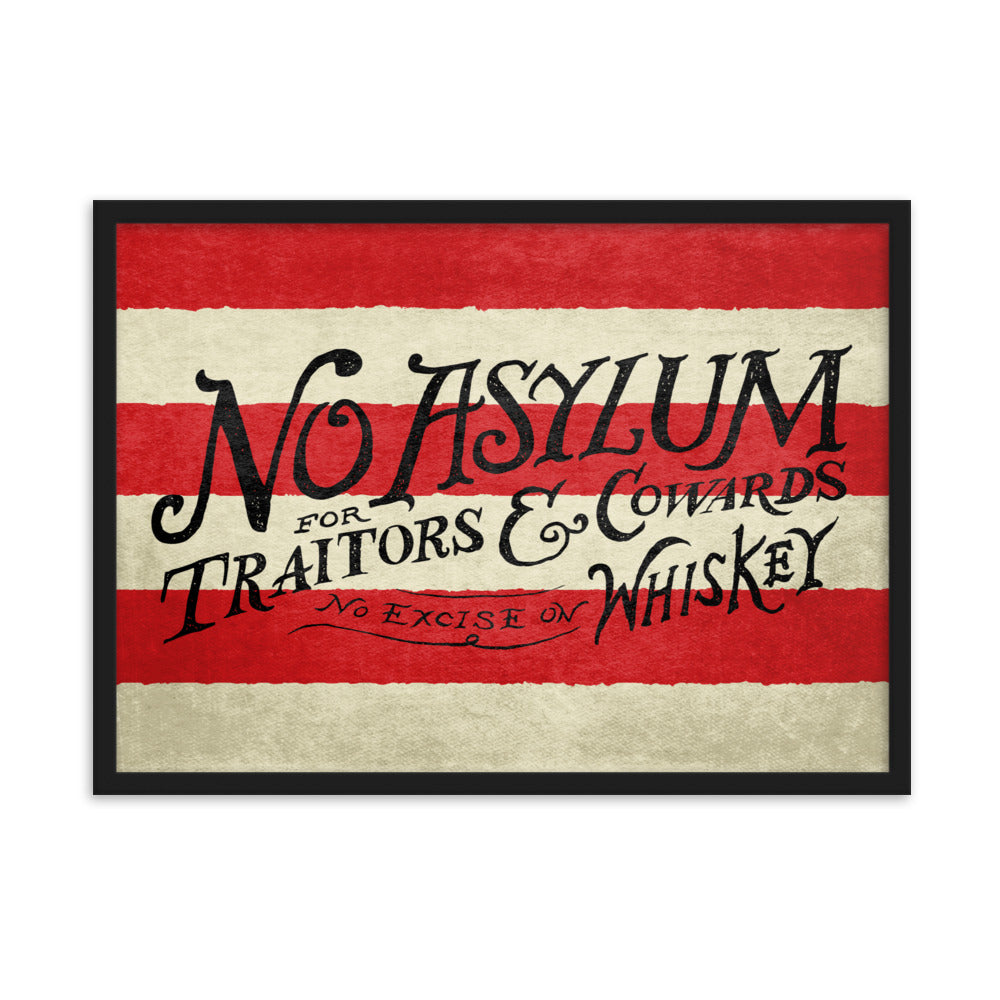 Whiskey Rebellion No Asylum Framed Print