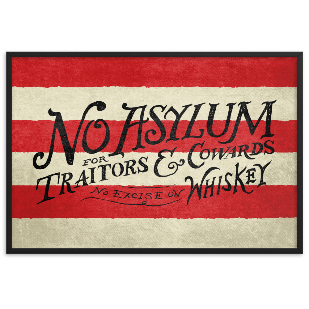 Whiskey Rebellion No Asylum Framed Print