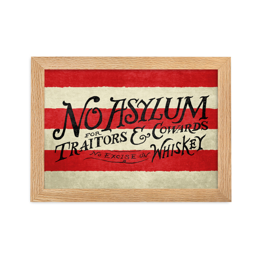Whiskey Rebellion No Asylum Framed Print